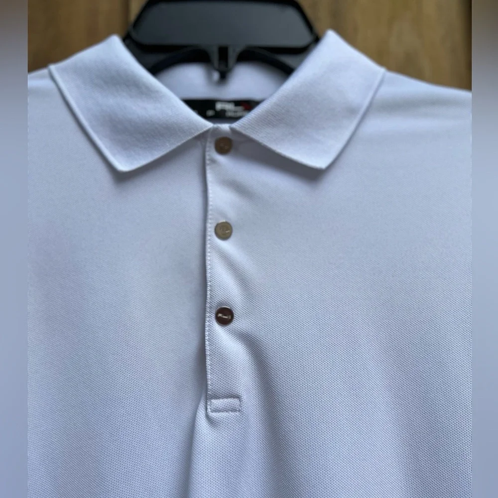 Ralph Lauren RLX Long Sleeve Snap Buttons White Polo Men’s